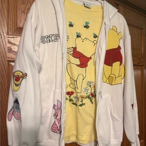 Disney White Hoodie and Yellow T-Shirt with Winnie the Pooh